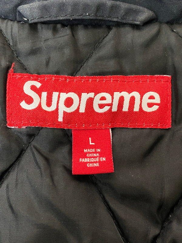 【中古品】【メンズ】 Supreme シュプリーム 23AW WILDCAT SIDELINE PUFFER JACKET ワイルドキャット サイドライン パファー ジャケット 149-260125-zi-06-min サイズ：L カラー：ブラック 万代Net店