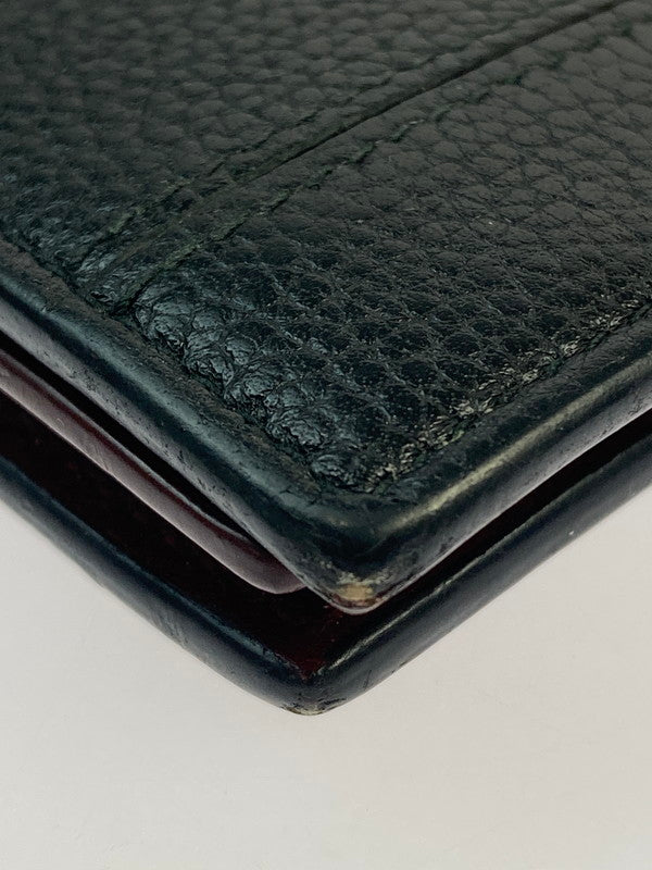 【中古品】【メンズ】 BVLGARI ブルガリ カードケース 284218 パスケース 名刺入れ ロゴプレート レザー 181-260125-em-04-min カラー：ブラック 万代Net店