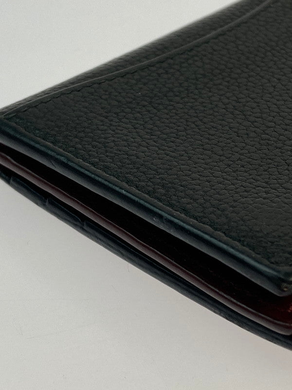【中古品】【メンズ】 BVLGARI ブルガリ カードケース 284218 パスケース 名刺入れ ロゴプレート レザー 181-260125-em-04-min カラー：ブラック 万代Net店