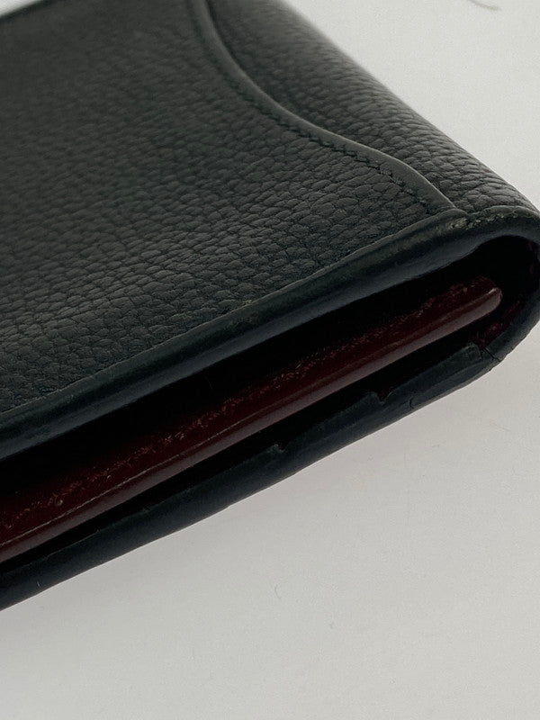 【中古品】【メンズ】 BVLGARI ブルガリ カードケース 284218 パスケース 名刺入れ ロゴプレート レザー 181-260125-em-04-min カラー：ブラック 万代Net店