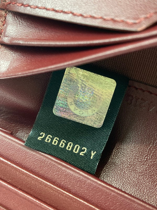 【中古品】【メンズ】 BVLGARI ブルガリ カードケース 284218 パスケース 名刺入れ ロゴプレート レザー 181-260125-em-04-min カラー：ブラック 万代Net店
