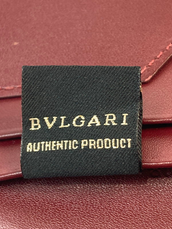 【中古品】【メンズ】 BVLGARI ブルガリ カードケース 284218 パスケース 名刺入れ ロゴプレート レザー 181-260125-em-04-min カラー：ブラック 万代Net店