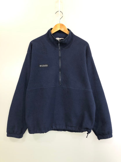 【中古品】【メンズ】 COLUMBIA コロンビア 90年代 USA製 HALF ZIP FULEECE JACKET ハーフ ジップ フリース ジャケット アウター 144-260424-jt-22-min サイズ：M カラー：ネイビー 万代Net店