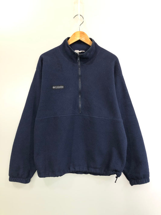 【中古品】【メンズ】 COLUMBIA コロンビア 90年代 USA製 HALF ZIP FULEECE JACKET ハーフ ジップ フリース ジャケット アウター 144-260424-jt-22-min サイズ：M カラー：ネイビー 万代Net店