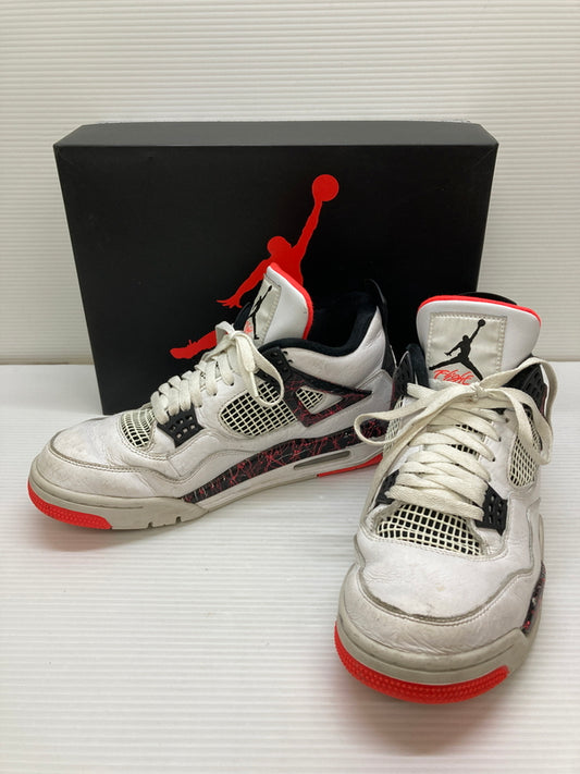 【現状渡し品】【メンズ】 NIKE ナイキ AIR JORDAN 4 RETRO 308497-116 エアジョーダン 4 レトロ スニーカー 靴 160-260127-yn-11-min サイズ：28.5cm US10.5 カラー：WHITE/BLACK-BRIGHT CRIMSON 万代Net店
