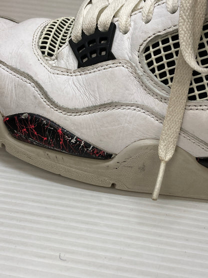 【現状渡し品】【メンズ】 NIKE ナイキ AIR JORDAN 4 RETRO 308497-116 エアジョーダン 4 レトロ スニーカー 靴 160-260127-yn-11-min サイズ：28.5cm US10.5 カラー：WHITE/BLACK-BRIGHT CRIMSON 万代Net店