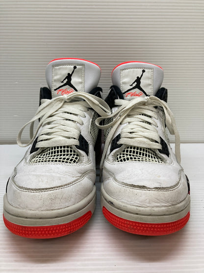 【現状渡し品】【メンズ】 NIKE ナイキ AIR JORDAN 4 RETRO 308497-116 エアジョーダン 4 レトロ スニーカー 靴 160-260127-yn-11-min サイズ：28.5cm US10.5 カラー：WHITE/BLACK-BRIGHT CRIMSON 万代Net店