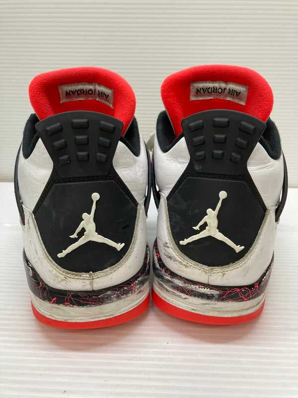 【現状渡し品】【メンズ】 NIKE ナイキ AIR JORDAN 4 RETRO 308497-116 エアジョーダン 4 レトロ スニーカー 靴 160-260127-yn-11-min サイズ：28.5cm US10.5 カラー：WHITE/BLACK-BRIGHT CRIMSON 万代Net店