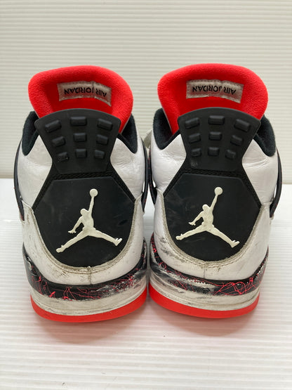 【現状渡し品】【メンズ】 NIKE ナイキ AIR JORDAN 4 RETRO 308497-116 エアジョーダン 4 レトロ スニーカー 靴 160-260127-yn-11-min サイズ：28.5cm US10.5 カラー：WHITE/BLACK-BRIGHT CRIMSON 万代Net店