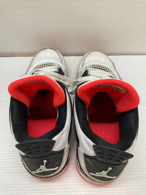 【現状渡し品】【メンズ】 NIKE ナイキ AIR JORDAN 4 RETRO 308497-116 エアジョーダン 4 レトロ スニーカー 靴 160-260127-yn-11-min サイズ：28.5cm US10.5 カラー：WHITE/BLACK-BRIGHT CRIMSON 万代Net店