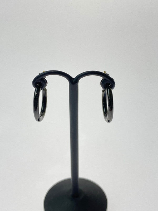 【中古品】【メンズ/レディース】 CAREERING キャリアリング PLACEBO 301 プラセボ 301 フープピアス アクセサリー K18ポスト 192-260126-SH-01-min カラー：ブラック 万代Net店