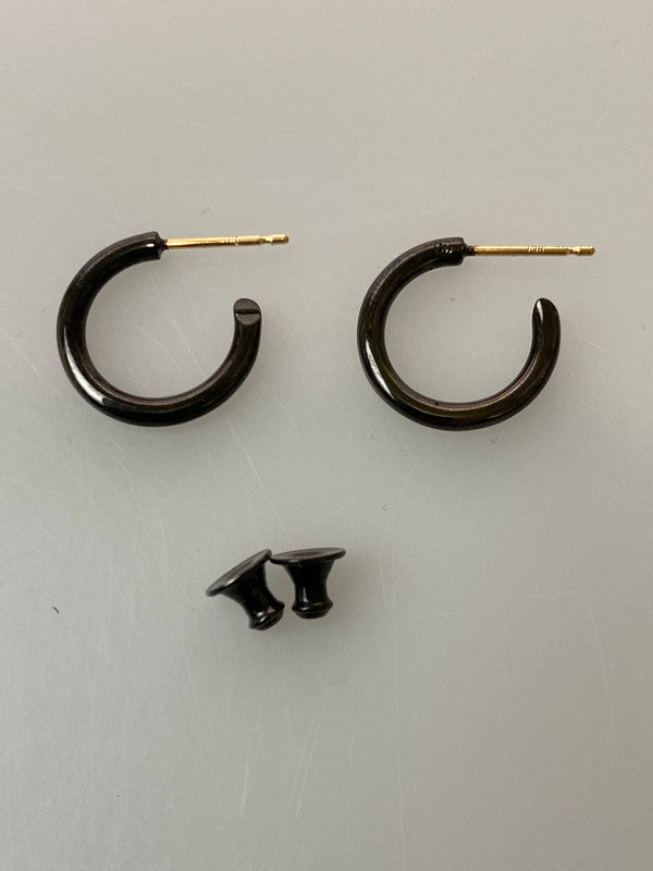 【中古品】【メンズ/レディース】 CAREERING キャリアリング PLACEBO 301 プラセボ 301 フープピアス アクセサリー K18ポスト 192-260126-SH-01-min カラー：ブラック 万代Net店