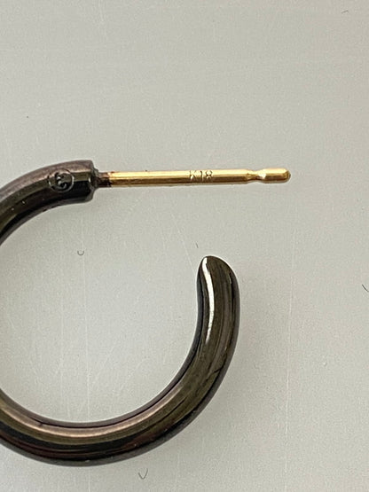 【中古品】【メンズ/レディース】 CAREERING キャリアリング PLACEBO 301 プラセボ 301 フープピアス アクセサリー K18ポスト 192-260126-SH-01-min カラー：ブラック 万代Net店