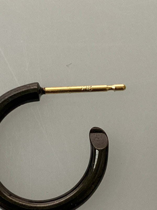 【中古品】【メンズ/レディース】 CAREERING キャリアリング PLACEBO 301 プラセボ 301 フープピアス アクセサリー K18ポスト 192-260126-SH-01-min カラー：ブラック 万代Net店