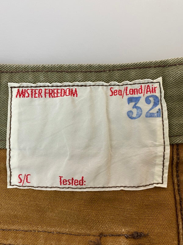 【中古品】【メンズ】 MISTER FREEDOM ミスターフリーダム ×SUGAR CANE シュガーケーン SC41291 BROWN TWILL CREW PANTS ツイル クルー パンツ 156-260125-zi-29-min サイズ：32 カラー：ブラウン系 万代Net店