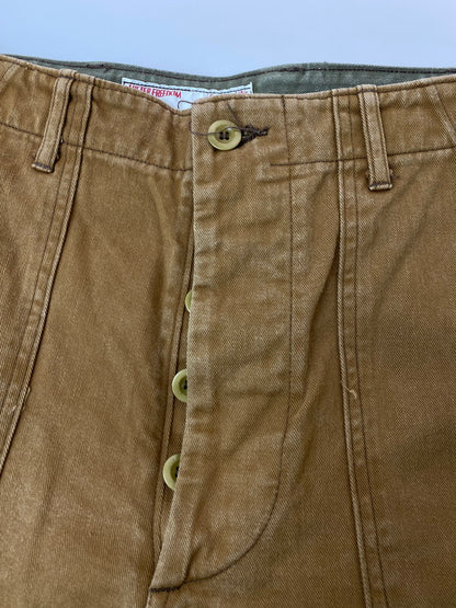 【中古品】【メンズ】 MISTER FREEDOM ミスターフリーダム ×SUGAR CANE シュガーケーン SC41291 BROWN TWILL CREW PANTS ツイル クルー パンツ 156-260125-zi-29-min サイズ：32 カラー：ブラウン系 万代Net店
