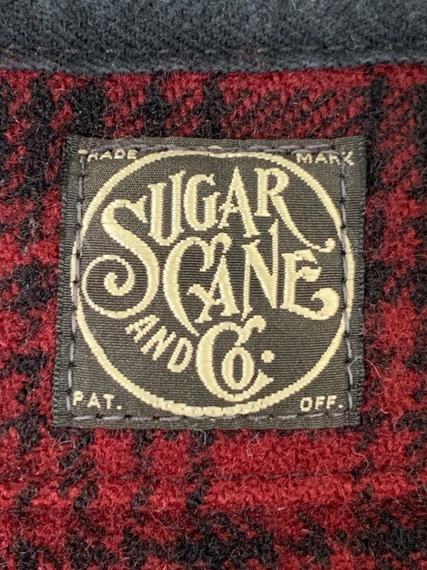 【中古品】【メンズ】 SUGAR CANE シュガーケーン FICTION ROMANCE 21.25OZ.WOOL CHECK CRUISER VEST SC13207 フィクションロマンス 21.25オンス ウールチェック クルーザー ベスト 145-260322-em-19-min サイズ：40 カラー：レッド/ブラック（チェック柄） 万代Net店
