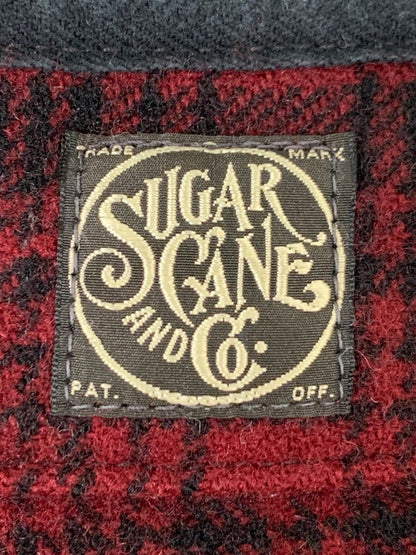 【中古品】【メンズ】 SUGAR CANE シュガーケーン FICTION ROMANCE 21.25OZ.WOOL CHECK CRUISER VEST SC13207 フィクションロマンス 21.25オンス ウールチェック クルーザー ベスト 145-260322-em-19-min サイズ：40 カラー：レッド/ブラック（チェック柄） 万代Net店