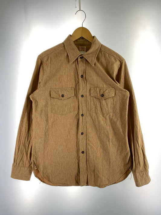 【中古品】【メンズ】 HEADLIGHT ヘッドライト COVERT CHAMBRAY SHIRT HD26036 コバート シャンブレーシャツ 長袖 トップス 145-260126-kk-25-min サイズ：16.5 カラー：ブラウン 万代Net店