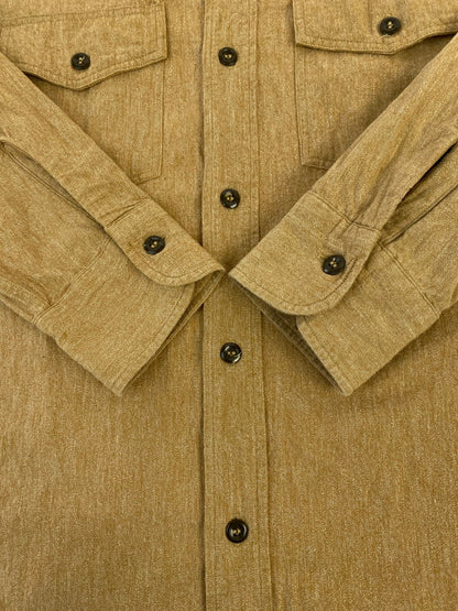 【中古品】【メンズ】 HEADLIGHT ヘッドライト COVERT CHAMBRAY SHIRT HD26036 コバート シャンブレーシャツ 長袖 トップス 145-260126-kk-25-min サイズ：16.5 カラー：ブラウン 万代Net店