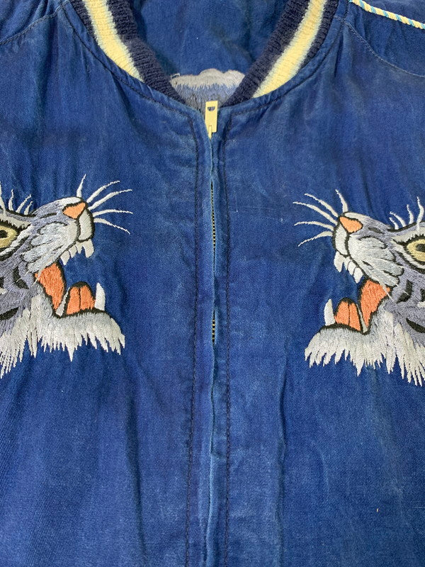 【中古品】【メンズ】 TAILOR TOYO テーラー東洋 港商 SPECIAL EDITION INDIGO TIGER SOUVENIR JACKET TT13834 スペシャルエディション スーベニアジャケット アウター スカジャン 145-260126-kk-40-min サイズ：大 カラー：ブルー 万代Net店