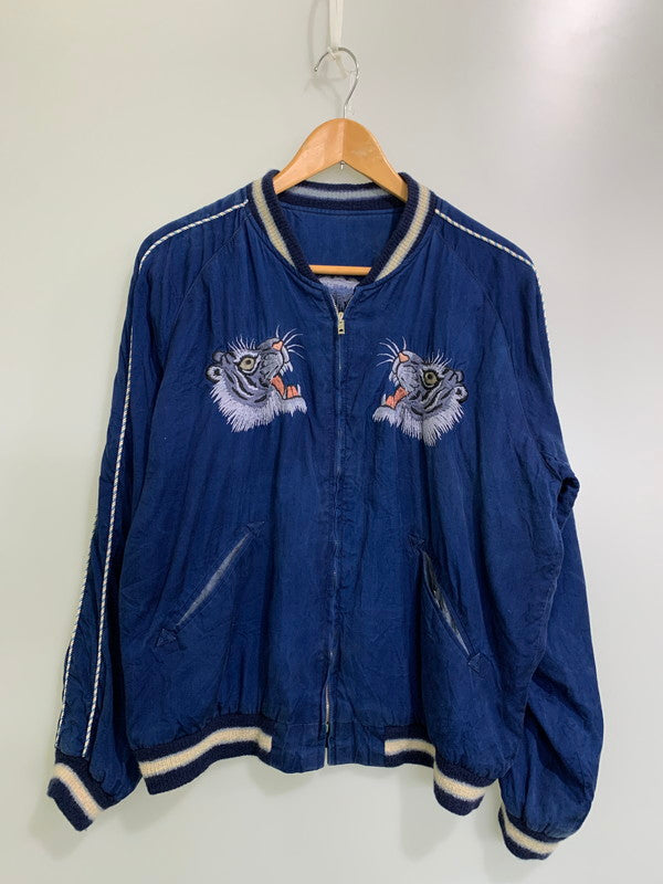 【中古品】【メンズ】 TAILOR TOYO テーラー東洋 港商 SPECIAL EDITION INDIGO TIGER SOUVENIR JACKET TT13834 スペシャルエディション スーベニアジャケット アウター スカジャン 145-260126-kk-40-min サイズ：大 カラー：ブルー 万代Net店