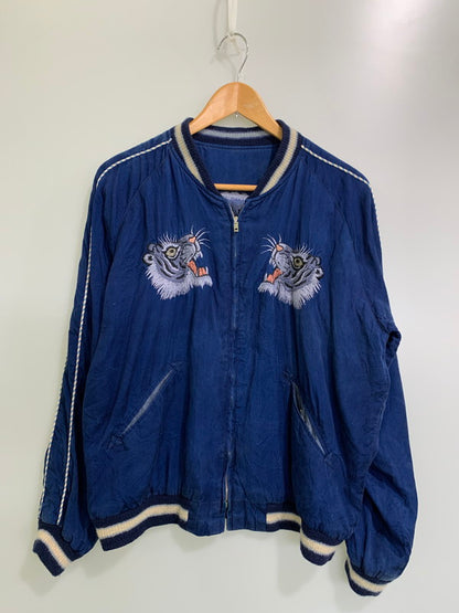 【中古品】【メンズ】 TAILOR TOYO テーラー東洋 港商 SPECIAL EDITION INDIGO TIGER SOUVENIR JACKET TT13834 スペシャルエディション スーベニアジャケット アウター スカジャン 145-260126-kk-40-min サイズ：大 カラー：ブルー 万代Net店
