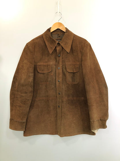【現状渡し品】【メンズ】 WILLIAM BARRY ウィリアムバリー 70S LEATHER SUEDE JACKET レザースエードジャケット 146-260426-zi-24-min サイズ：L カラー：ブラウン 万代Net店