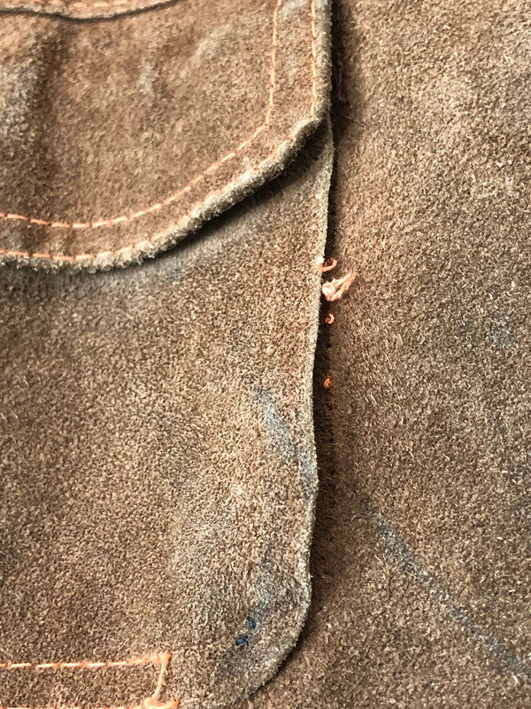 【現状渡し品】【メンズ】 WILLIAM BARRY ウィリアムバリー 70S LEATHER SUEDE JACKET レザースエードジャケット 146-260426-zi-24-min サイズ：L カラー：ブラウン 万代Net店