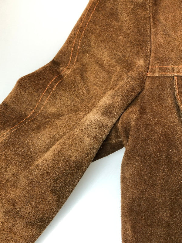 【現状渡し品】【メンズ】 WILLIAM BARRY ウィリアムバリー 70S LEATHER SUEDE JACKET レザースエードジャケット 146-260426-zi-24-min サイズ：L カラー：ブラウン 万代Net店