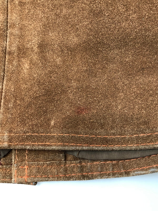 【現状渡し品】【メンズ】 WILLIAM BARRY ウィリアムバリー 70S LEATHER SUEDE JACKET レザースエードジャケット 146-260426-zi-24-min サイズ：L カラー：ブラウン 万代Net店
