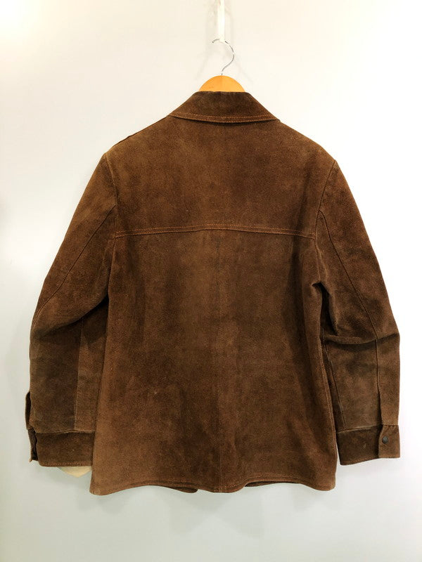 【現状渡し品】【メンズ】 WILLIAM BARRY ウィリアムバリー 70S LEATHER SUEDE JACKET レザースエードジャケット 146-260426-zi-24-min サイズ：L カラー：ブラウン 万代Net店