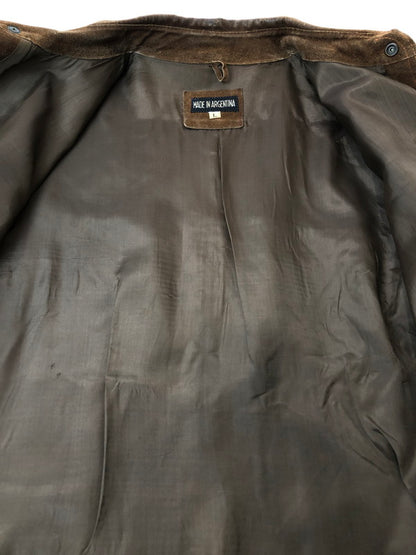 【現状渡し品】【メンズ】 WILLIAM BARRY ウィリアムバリー 70S LEATHER SUEDE JACKET レザースエードジャケット 146-260426-zi-24-min サイズ：L カラー：ブラウン 万代Net店