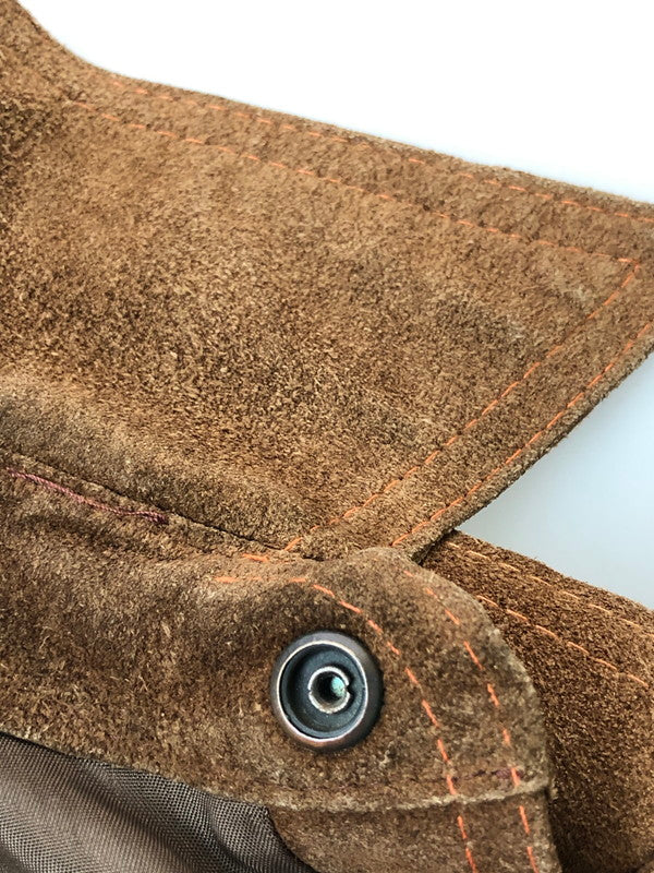 【現状渡し品】【メンズ】 WILLIAM BARRY ウィリアムバリー 70S LEATHER SUEDE JACKET レザースエードジャケット 146-260426-zi-24-min サイズ：L カラー：ブラウン 万代Net店