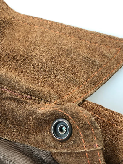 【現状渡し品】【メンズ】 WILLIAM BARRY ウィリアムバリー 70S LEATHER SUEDE JACKET レザースエードジャケット 146-260426-zi-24-min サイズ：L カラー：ブラウン 万代Net店