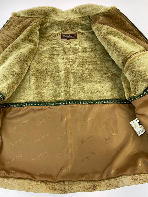 【中古品】【メンズ】 WINDARMOR ウィンドアーマー ラムレザージャケット 146-260129-zi-19-min サイズ：S カラー：ベージュ系 万代Net店