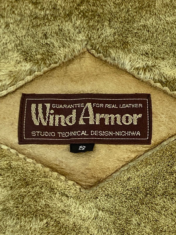 【中古品】【メンズ】 WINDARMOR ウィンドアーマー ラムレザージャケット 146-260129-zi-19-min サイズ：S カラー：ベージュ系 万代Net店