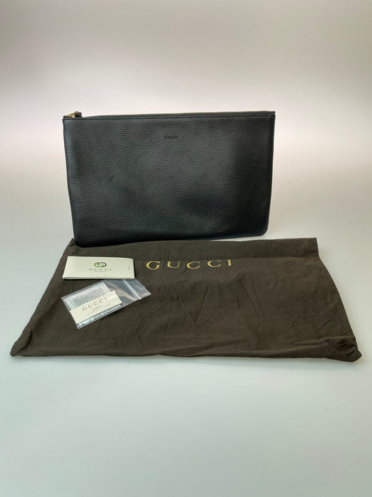 【中古品】【メンズ】 GUCCI グッチ バンブー タッセル レザー クラッチバック 449653 カバン 180-260212-jt-01-min カラー：ブラック 万代Net店