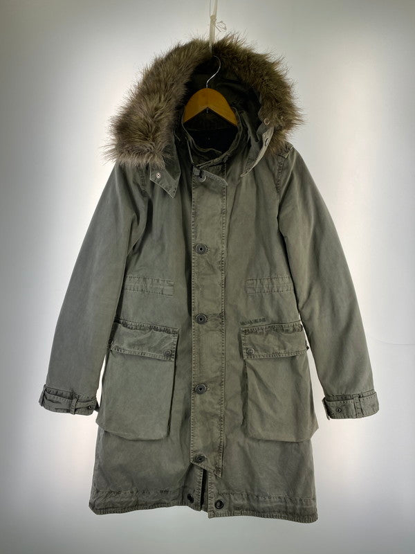 【中古品】【メンズ】 55DSL フィフティーファイブディーエスエル MILITARY COAT ミリタリーコート メンズ アウター 141-260421-KS-01-min サイズ：S カラー：グリーン系 万代Net店