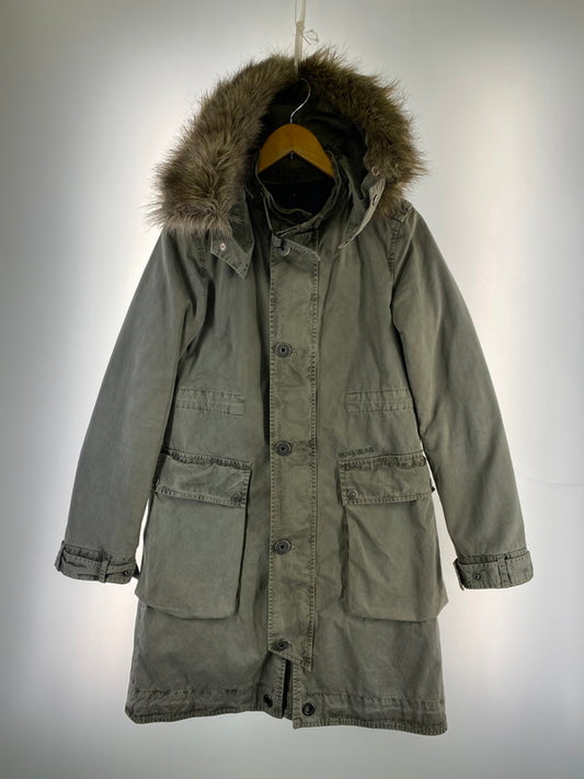 【中古品】【メンズ】 55DSL フィフティーファイブディーエスエル MILITARY COAT ミリタリーコート メンズ アウター 141-260421-KS-01-min サイズ：S カラー：グリーン系 万代Net店