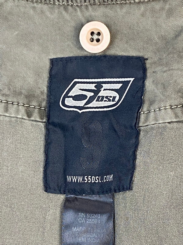 【中古品】【メンズ】 55DSL フィフティーファイブディーエスエル MILITARY COAT ミリタリーコート メンズ アウター 141-260421-KS-01-min サイズ：S カラー：グリーン系 万代Net店
