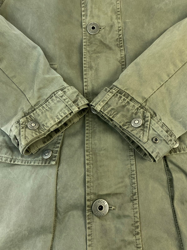 【中古品】【メンズ】 55DSL フィフティーファイブディーエスエル MILITARY COAT ミリタリーコート メンズ アウター 141-260421-KS-01-min サイズ：S カラー：グリーン系 万代Net店