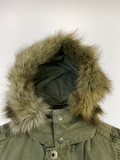 【中古品】【メンズ】 55DSL フィフティーファイブディーエスエル MILITARY COAT ミリタリーコート メンズ アウター 141-260421-KS-01-min サイズ：S カラー：グリーン系 万代Net店
