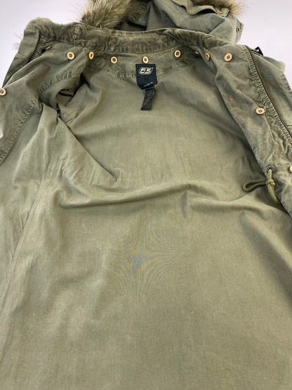 【中古品】【メンズ】 55DSL フィフティーファイブディーエスエル MILITARY COAT ミリタリーコート メンズ アウター 141-260421-KS-01-min サイズ：S カラー：グリーン系 万代Net店