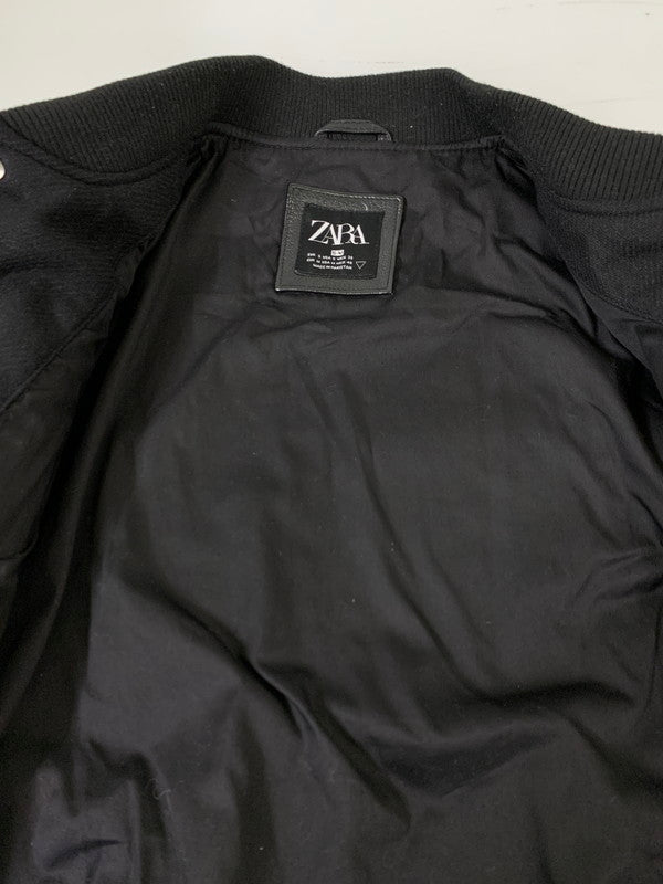 【現状渡し品】【メンズ】 ZARA ザラ STADIUM JACKET スタジアムジャケット アウター 147-260409-SH-41-min サイズ：S-M カラー：ブラック 万代Net店