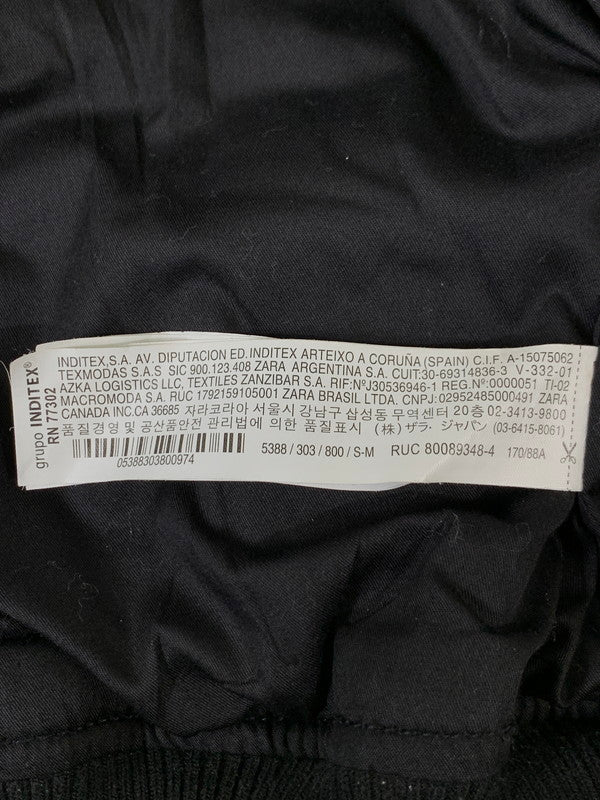 【現状渡し品】【メンズ】 ZARA ザラ STADIUM JACKET スタジアムジャケット アウター 147-260409-SH-41-min サイズ：S-M カラー：ブラック 万代Net店