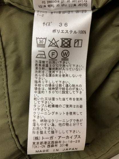 【中古品】【レディース】 TOGA PULLAトーガプルラ TP92-FA233 SHAPE MEMORY POLYESTER COAT シェイプ メモリー ポリエステル コート アウター 168-260424-jt-13-min サイズ：36 カラー：オリーブ 万代Net店