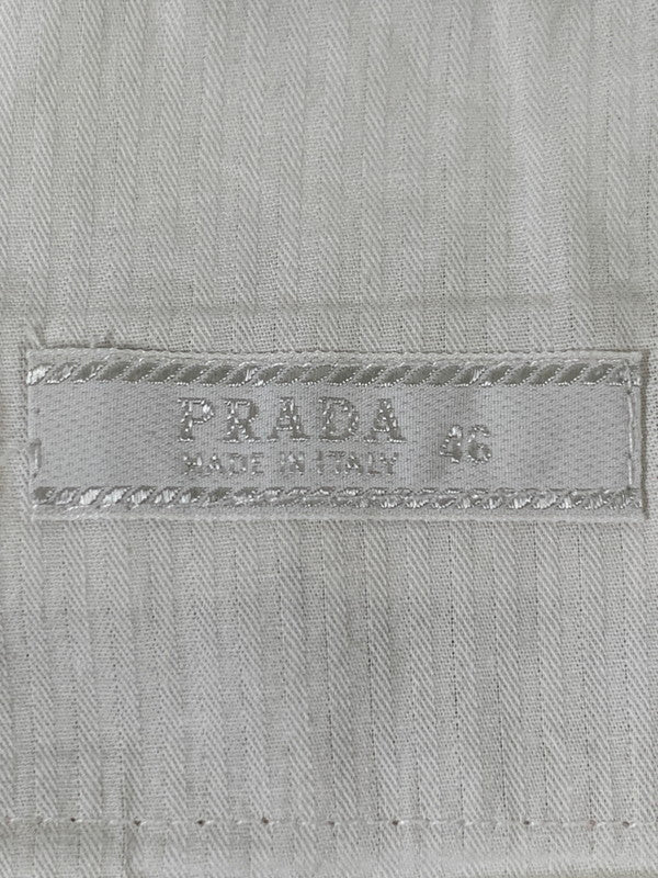 【中古品】【メンズ】 PRADA プラダ SLACKS PANTS 10106/008 スラックスパンツ ボトムス 152-260130-SH-04-min サイズ：46 カラー：ベージュ系 万代Net店