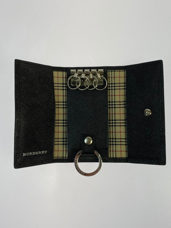 【中古美品】【メンズ/レディース】 BURBERRY バーバリー ノバチェック 4連 キーケース FN5504 183-260130-jt-17-min カラー：ブラック 万代Net店