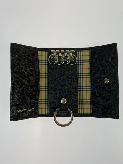 【中古美品】【メンズ/レディース】 BURBERRY バーバリー ノバチェック 4連 キーケース FN5504 183-260130-jt-17-min カラー：ブラック 万代Net店